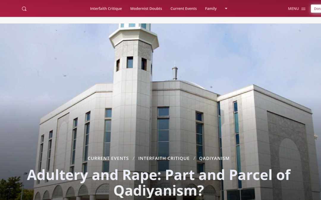 Adultery and Rape: Part and Parcel of Qadiyanism?