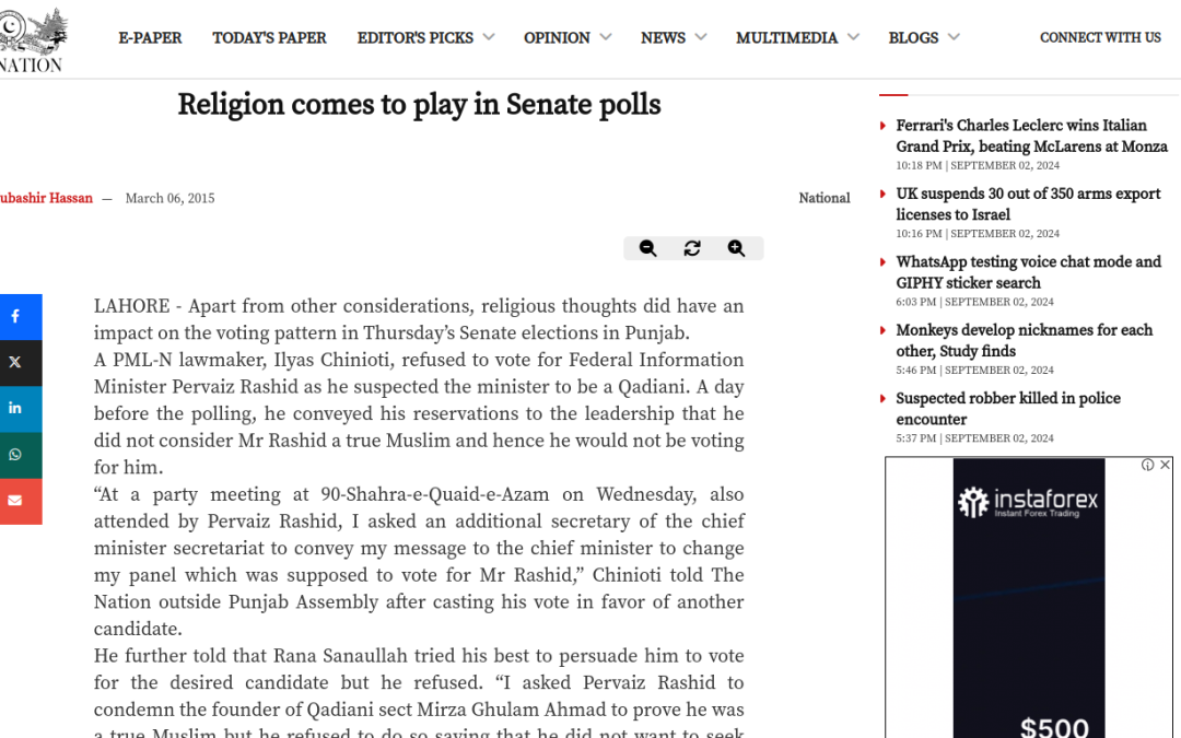 Religion comes to play in Senate polls