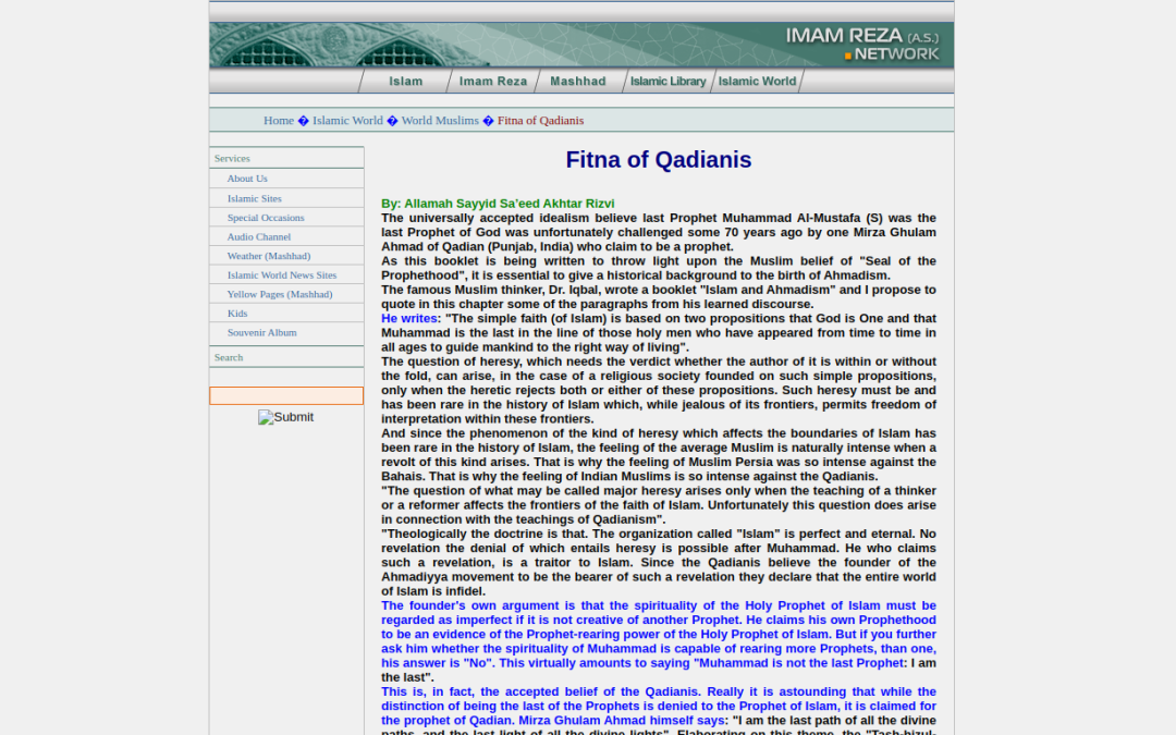 Fitna of Qadianis